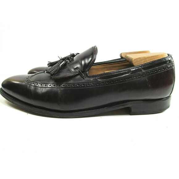 Johnston & Murphy Aristocraft  Burgundy Kilted Tassel Loafers Mens Size US 10 D - Picture 4 of 12